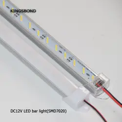 5 шт./лот 50 см DC12V свет бар 7020 с крышкой ПК 5730 жесткую свет 7020 LED Жесткий Газа свет шкаф настенный свет