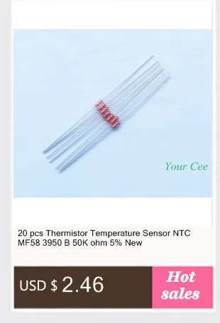 20Pcs Thermistor Temperature Sensor Ntc MF52-103 3435 10K Ohm 5/% ci
