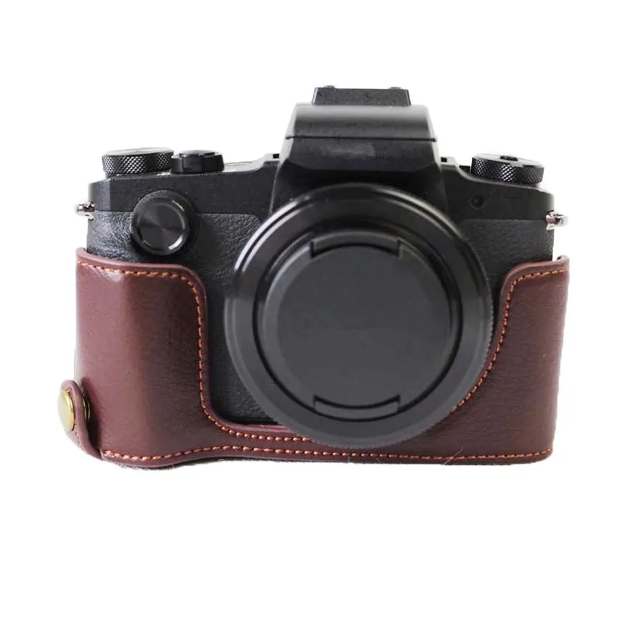 

Genuine Leather Camera Case Half Body Cover For Canon G1X Mark III G1X III camera case Open Battery