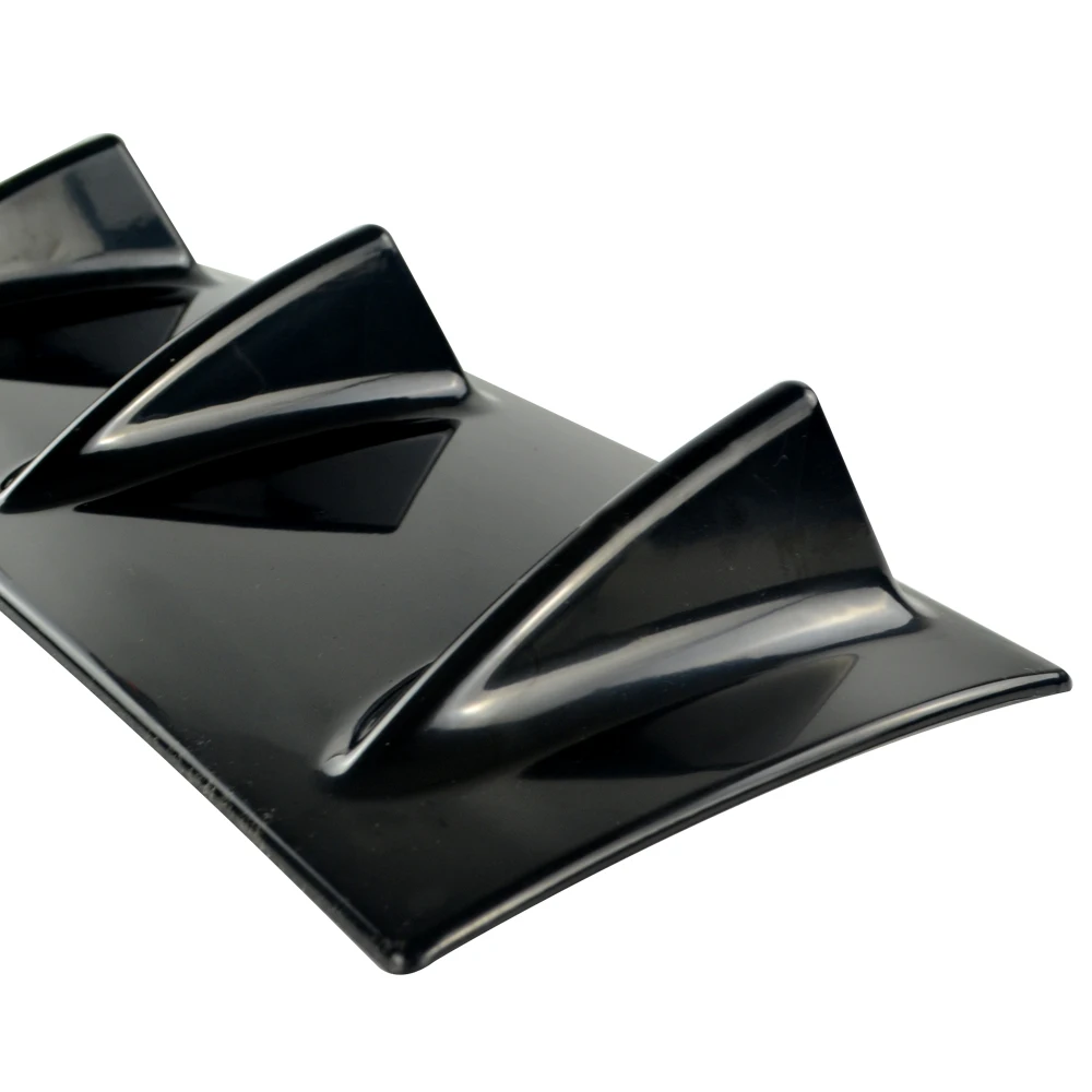Difusor de labios de parachoques trasero de coche Universal 7 aleta estilo aleta de tiburón parachoques trasero de coche Spoiler divisor de labios estilo de coche plástico ABS Top