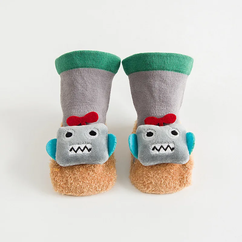 Зимние носки для маленьких мальчиков носки; теплые носки для новорожденных для маленьких девочек носки для девочек в стиле радуги, для младенцев комнатные носки тапочки носки для новорожденных в стиле "унисекс"