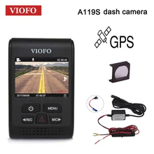 VIOFO Car DVRs A119S Upgraded V2 2.0" Super Capacitor Dashcam NT 96650 HD 1080P GPS Car Dash Camera CPL Hardwire Cable Fuse DVR