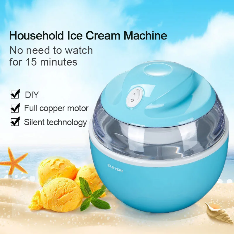

220V Household Ice Cream Maker Machine Self-Cooling Ice Cream Makers Portable Ice Cream Maker Freezer Instant 15 mins