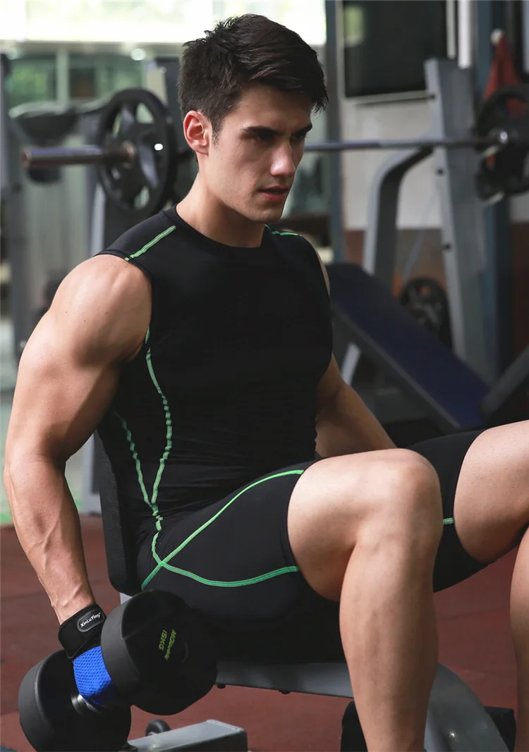 Мужские Спортивные Компрессионные шорты для фитнеса, баскетбольные быстросохнущие шорты для тренировок и упражнений(за исключением майки