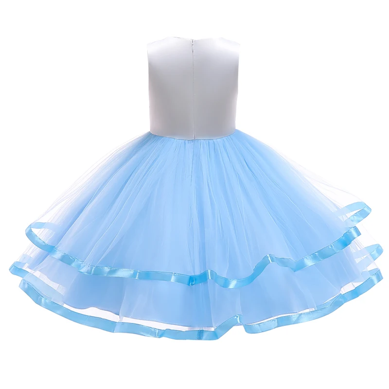 Детские платья для девочек с единорогом праздничное платье принцессы костюм Эльзы для девочек свадебное платье для малышей Моана платье