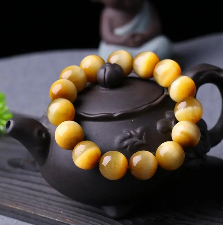 

Natural Red yellow Tiger's eye catenary refill Gem Stone Lucky Stretch Elastic Bracelet Fashion Jewelry