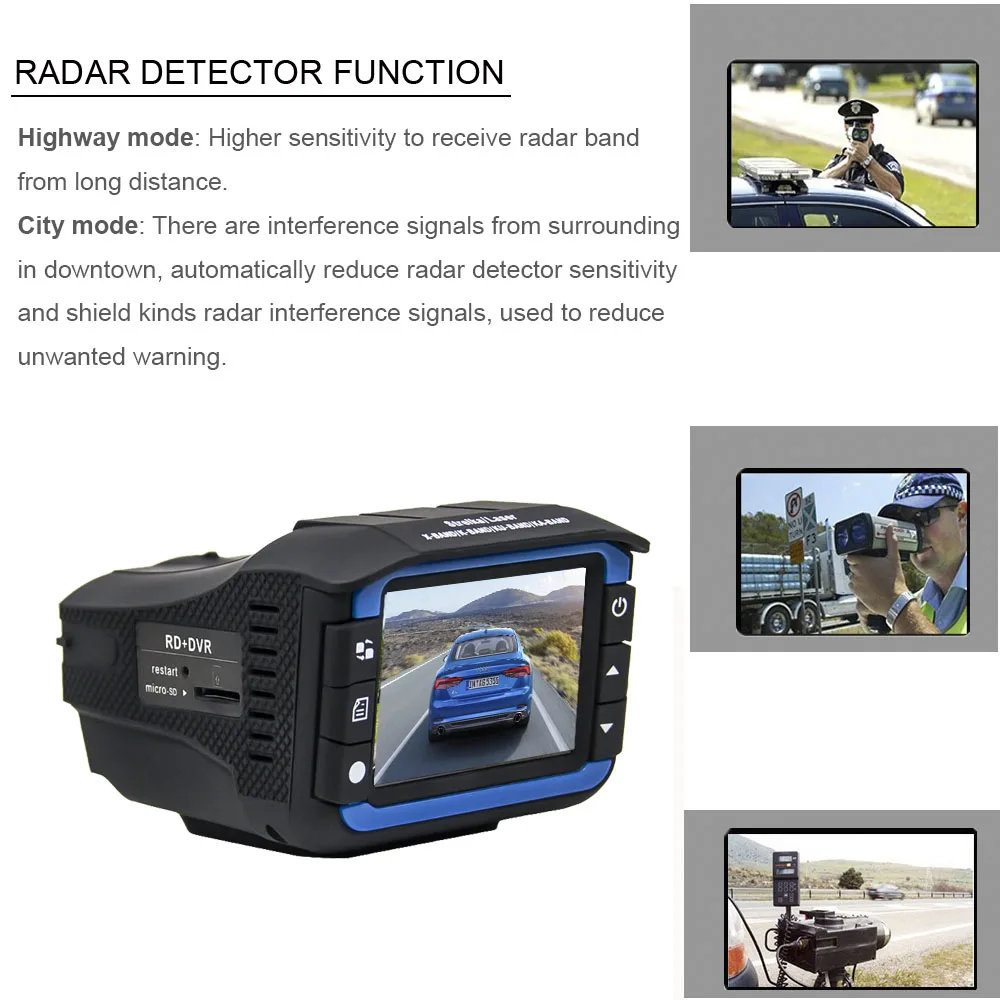 140 градусов Dash Cam 2 в 1 анти-лазерный автомобильный радар-детектор Dash Cam Автомобильный видеорегистратор камера рекордер HD 720P английский и русский Голос