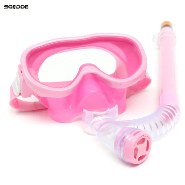 2018 New Professional Silicone Diving Goggles Set Anti-Fog Glasses Mask Swimming Diving Snorkel Breathing Tub For Children Kids