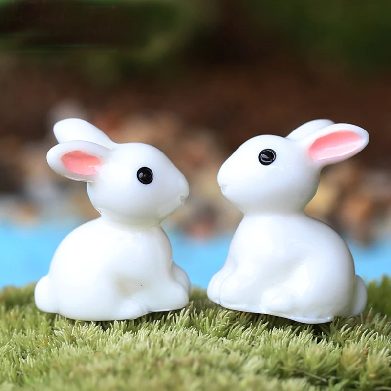 small plastic bunny figurines