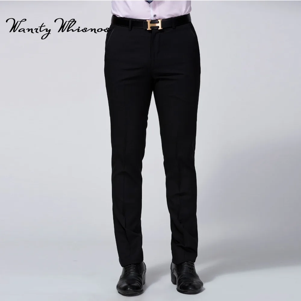 Men's Black Suit Pants Fashion Luxury Social Dress Pants Men Classical
