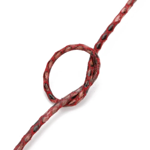 Высокое качество 5 ярдов/партия Леопардовый принт PU плетеные кожаные шнуры 3 мм круглый кожаный шнур для Diy Поиск ювелирных изделий из браслетов - Цвет: red