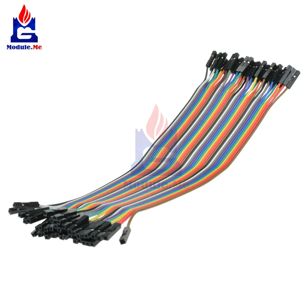 

40Pcs 2.54mm Dupont Cable Female to Female Colorful Dupont Jumper Wire 20CM For Arduino