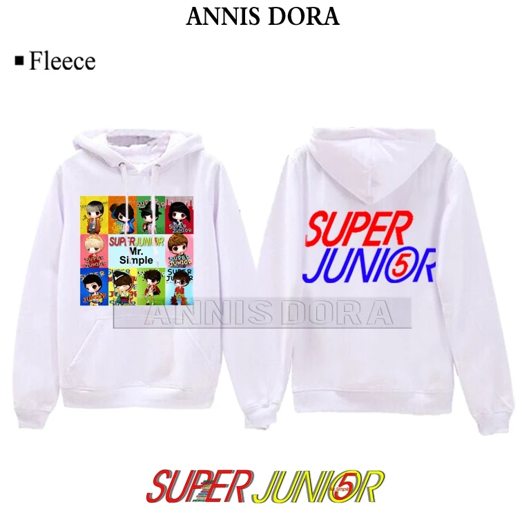 Super Junior SJ heechul Donghae Eunhyuk kyuhyun leeteuk 5TH Logo Hoodie