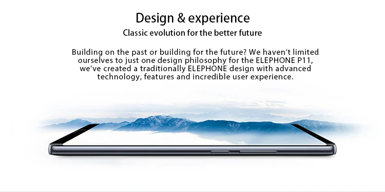 ELEPHONE P11 4GB RAM 128GB ROM Helio X25 MTK6797T 2.5GHz Deca Core 6.0 Inch 2.75D Incell FHD+ Full Screen Android 8.0 4G LTE Smartphone