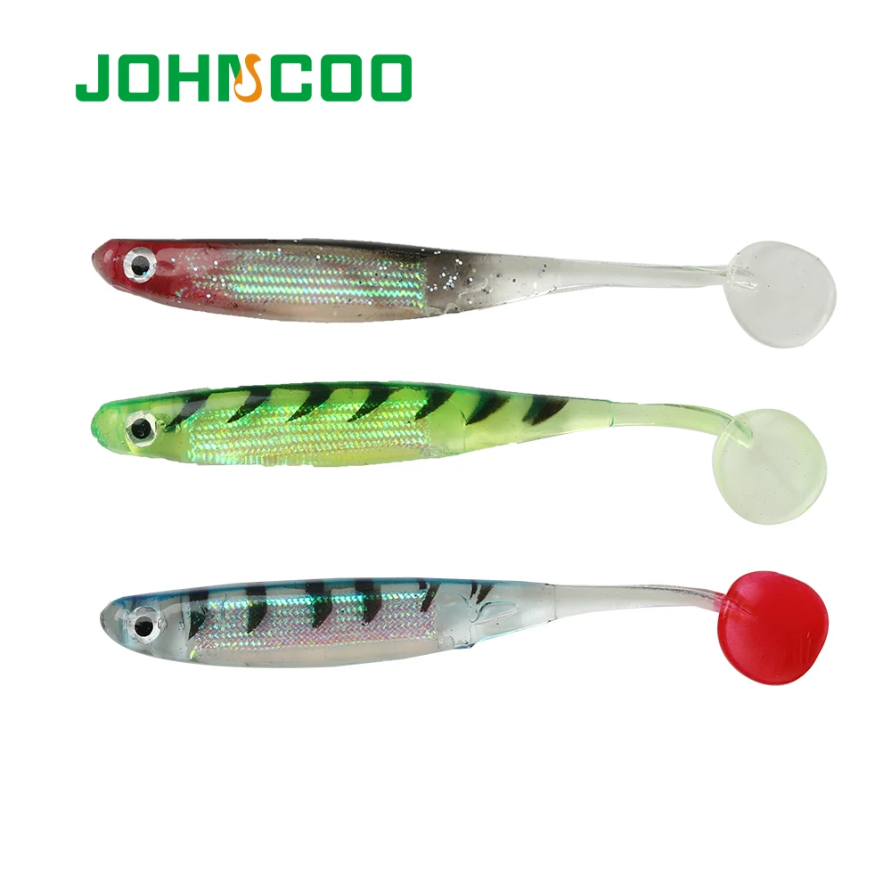 

JOHNCOO 6pcs Fishing Lure Soft Bait 11cm 4.7g Shad Fish Silicone Bass Minnow Bait Swimbaits Plastic Lure Pasca Jig Lure