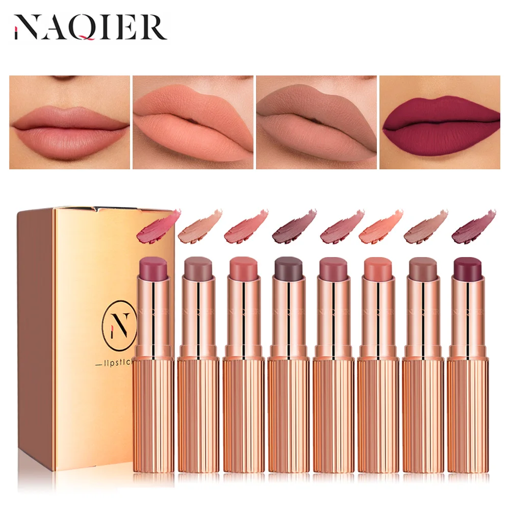 

NAQIER 8PCS/Set Matte Lipstick Makeup kit Waterproof Long-lasting utritious Liquid Velvet NUDE lip stick maquiagem makeup set
