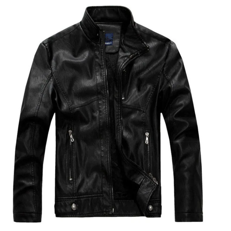 OLN Новая высококачественная кожаная куртка Мужская Jaqueta De Couro Masculina мужские кожаные куртки и куртка мотоциклетная куртка