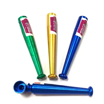 

24pcs Creative Baseball Shape Smoking Pipe Herb Portable Pocket Metal Smoking Tobacco Pipes Small Mini Straight Smoke Pipe