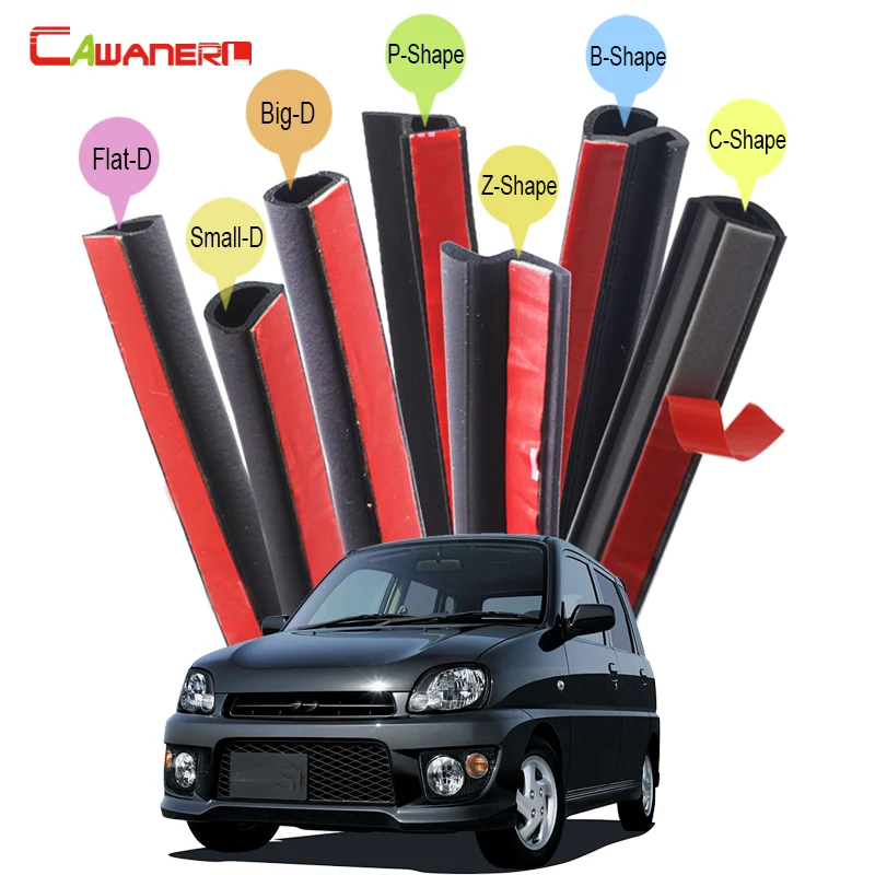 

Cawanerl Car Rubber Weatherstrip Sealing Seal Strip Kit Sound Insulation Self-Adhesive Waterproof For Subaru Dex Justy Pleo R2