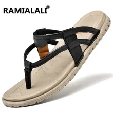 Мужские летние сандалии; Мужская обувь; уличные пляжные кожаные сандалии; Мужская обувь; Повседневная модная дизайнерская обувь на плоской подошве; повседневные мужские сандалии-гладиаторы