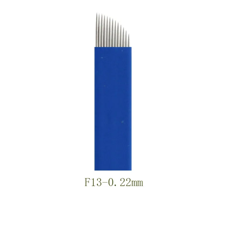 

Blue 0.22mm Flex 13/14/15/17/18/U18 Microblading Blades Eyebrow Tattoo Needles Sobrancelha Needles Tatuagem Lamina Microblade