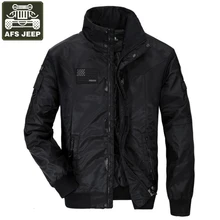 AFS JEEP, бренд, новая военная куртка, Мужская куртка-бомбер, пальто, однотонный, стоячий воротник, Мужская осенняя куртка, Jaqueta Masculina M-3XL