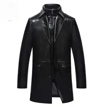 

Autumn And Winter Single Breasted Warm Thick Lining Casual Jacket Man Faux Leather Jacket Men Jackets Free Shipping M-4XL