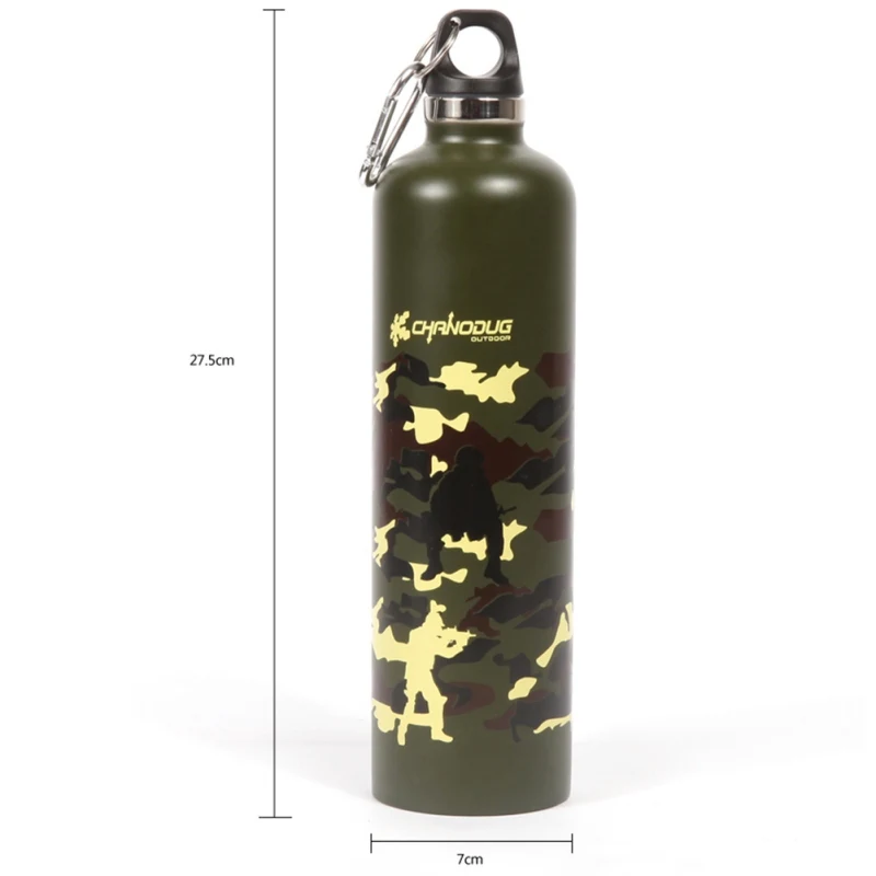 750ml Non-toxic Odorless Stainless Steel Sports Water Bottles Outdoor Riding Vacuum Cup Cycling Camping Bicycle Bike Kettle