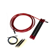 UIC-JR06 Red,Silver Speed Jump Rope Ball Bearing Metal Handle Skipping,Stainless Stel Cable Crossfit Fitness Equipment