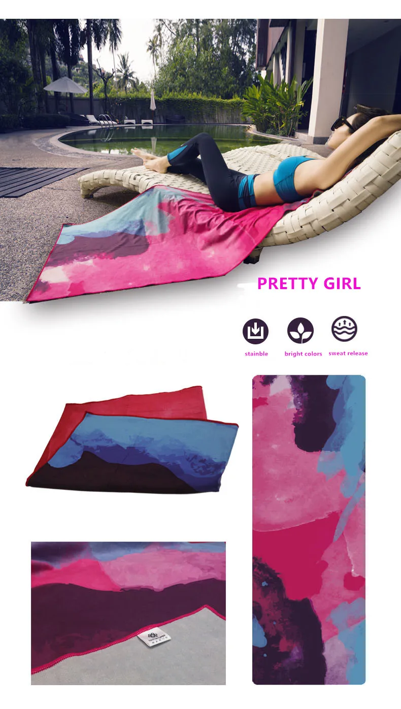 pretty gilr yoga blanket