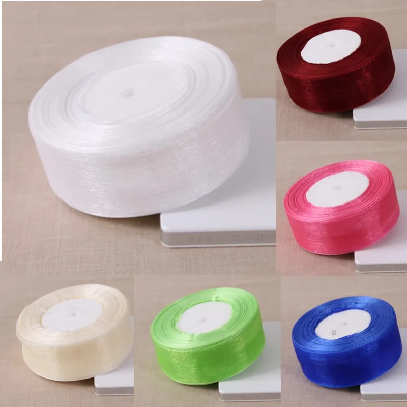 

Ribbon 40mm Width 45 Meters Long Chiffon Ribbon Wire packing belt wedding party Christmas embellishment sewing accessories