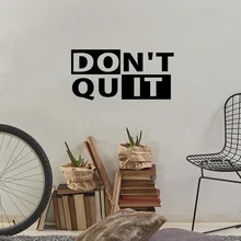 Цитатой «Don't Quit, тренировки наклейки на стену, плакат мотивационные Фитнес Переводные картинки «спортзал» цитатой жизни виниловая настенная декорация постер для домашнего декора YL019