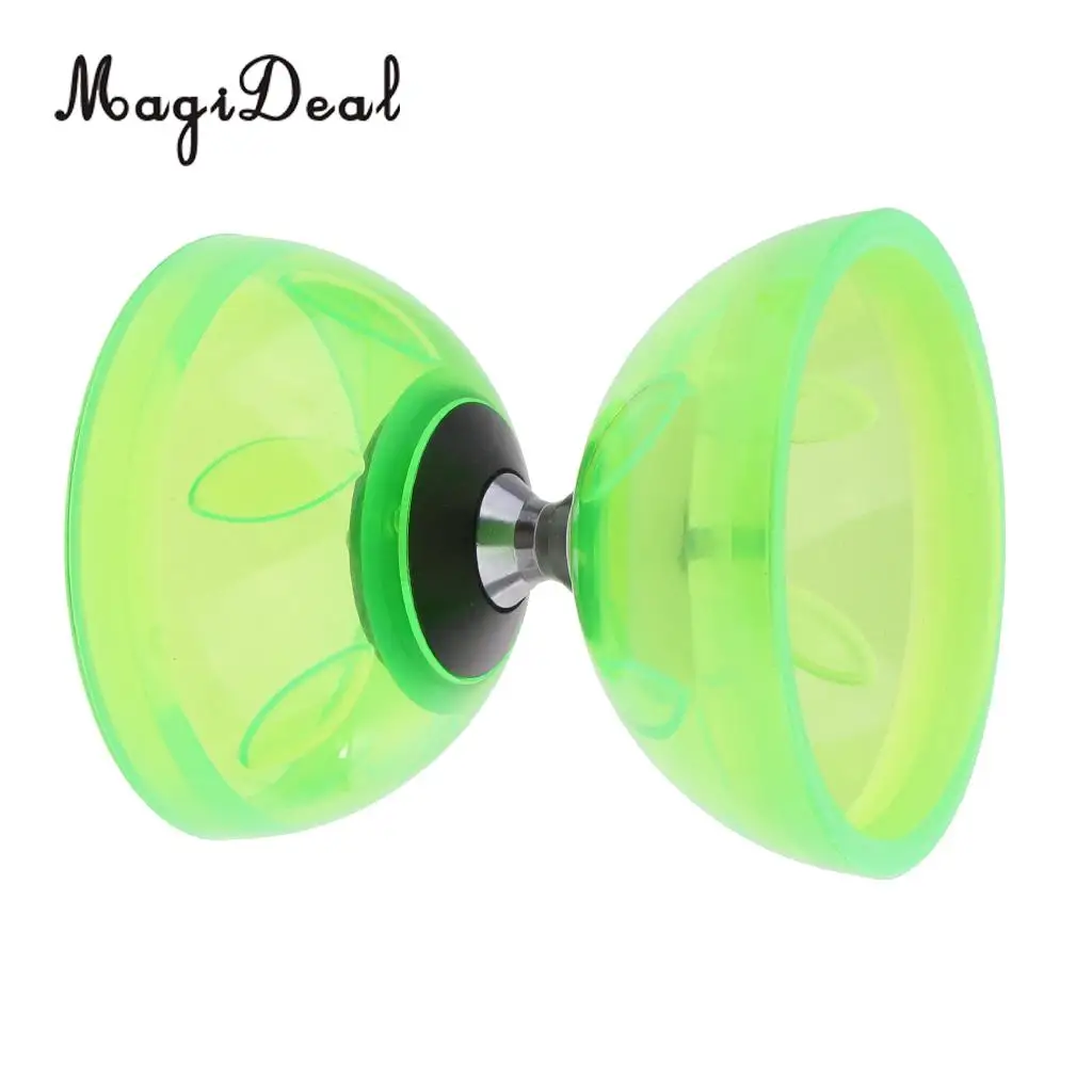 MagiDeal Triple Bearing Juggling Diabolo Toys with Sticks & String 13cm Diameter for Professionals Beginners Kids Adults 4Colors