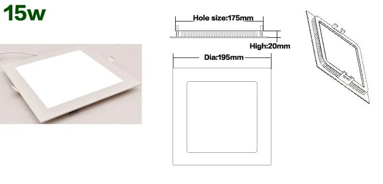 lâmpada de teto embutida com driver refletor led interno