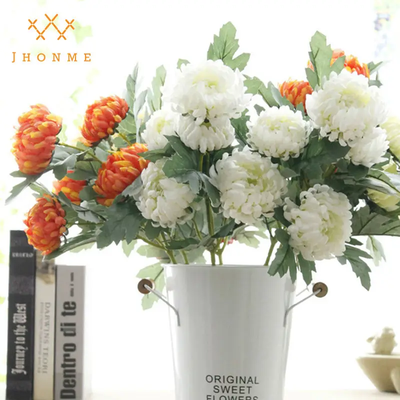 

Beautiful Large Marigolds Chrysanthemum Artificial Flowers flores home wedding decorations fake wreath fleurs fleur artificielle