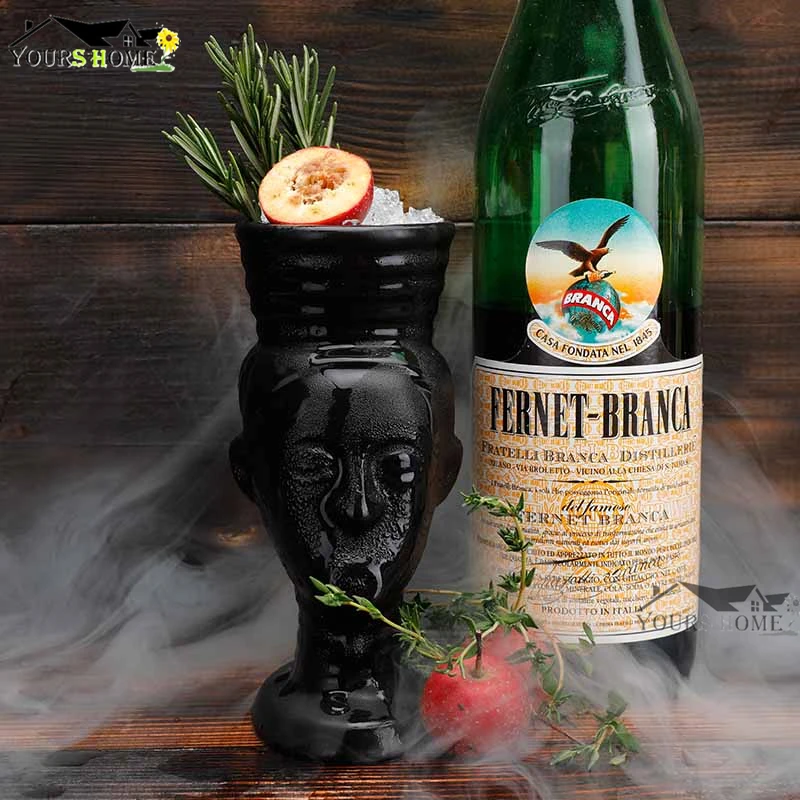 

280ml Hawaii Tiki Mugs Cocktail Cup Beer Beverage Mug Wine Mug Ceramic Easter Islander Tiki Mug