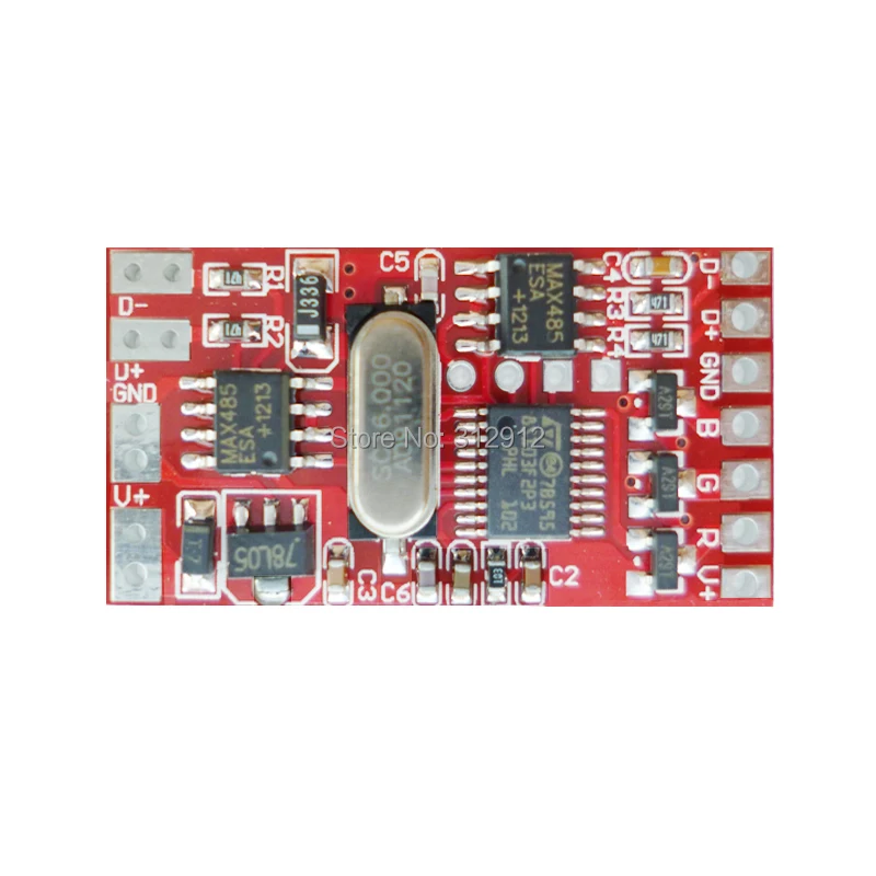 DM-103; 3 канала RGB DMX декодер постоянное напряжение, DC12-24V вход, max 2A* 3 выходной канал