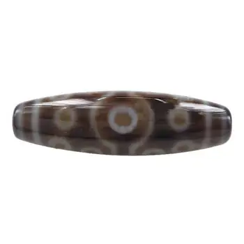 

YYW Natural Tibetan Agata Dzi Beads fashion Oval, fifteen-eyed & two tone, 38x12mm