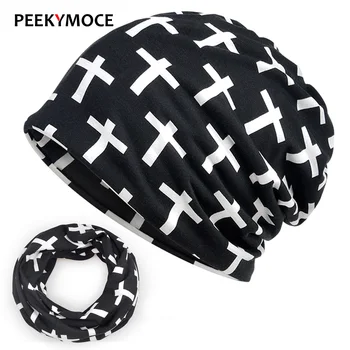 Summer dual-use cotton cross-style fashion beanies