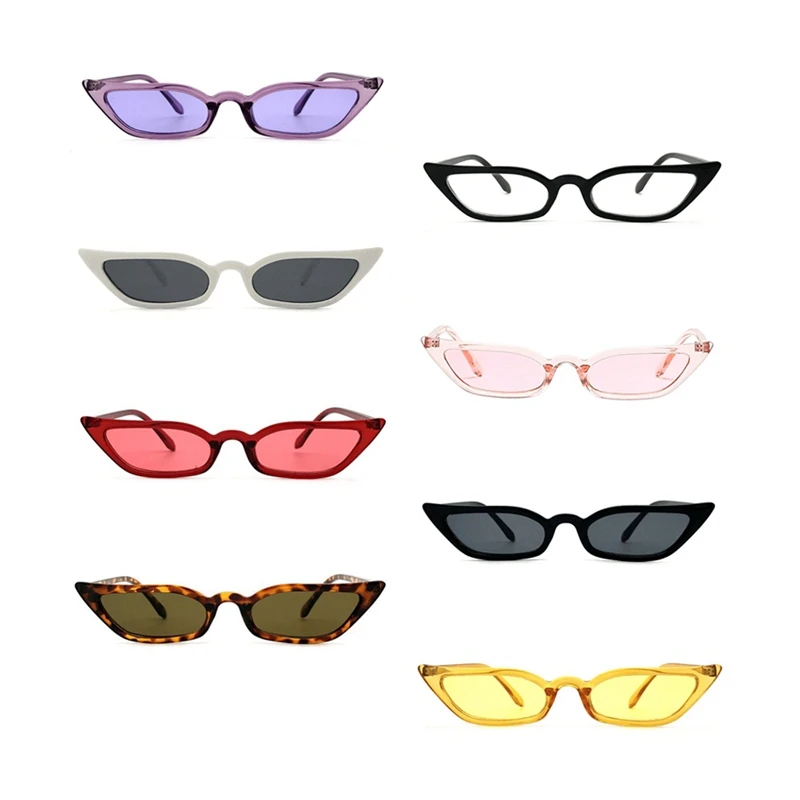 

1Pc Women Fashion Cat Eye Shades Sunglasses Integrated UV Candy Colored Glasses Radiation protection Glasses Women Accessories