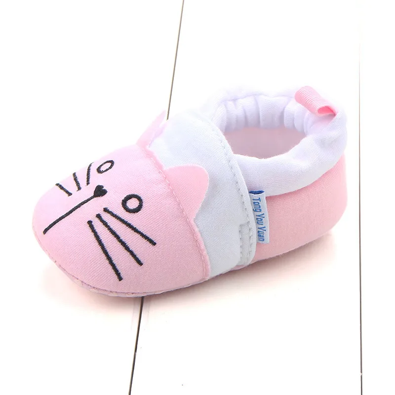 Обувь для маленьких мальчиков и девочек; обувь для малышей с нескользящей подошвой; обувь для малышей с изображением животных; обувь для новорожденных; обувь для малышей с мягкой подошвой - Цвет: Pink