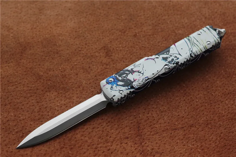 MIKER однокромное лезвие CNC D2 6061-T6 алюминиевая ручка, Открытый EDC Охотничий Тактический инструмент обеденный кухонный нож - Цвет: A