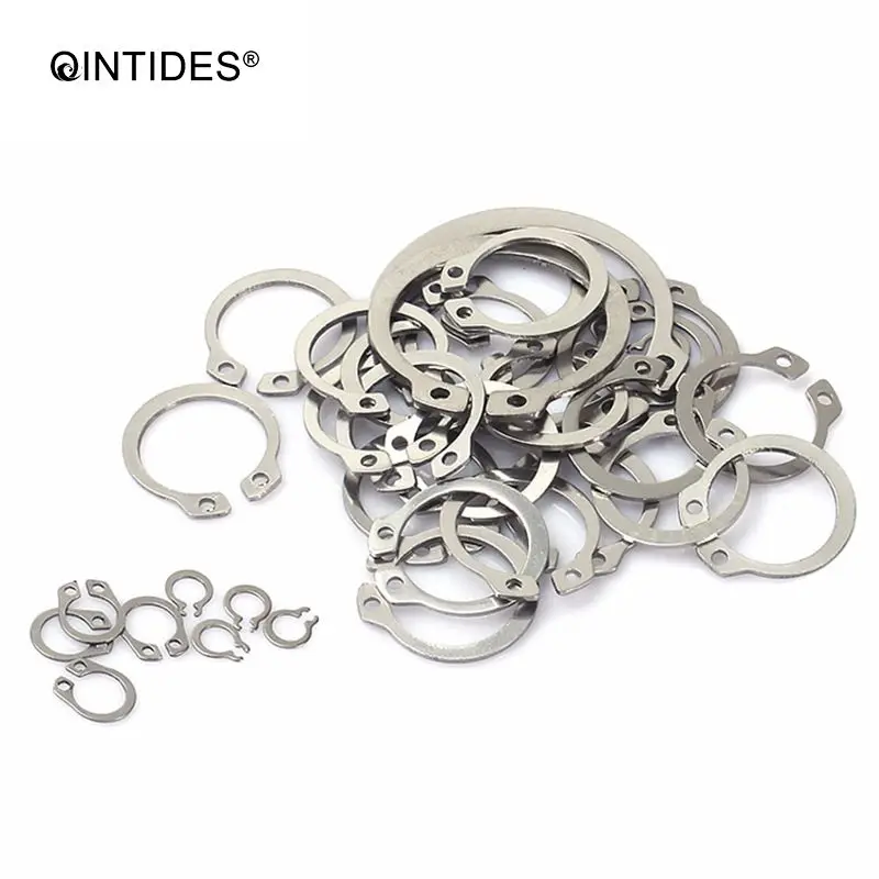 

QINTIDES M19 - M80 Circlips for shaft retaining ring circlip card outer snap ring 304 stainless steel clamp spring M20 M30 M40