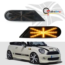 Gtinthebox сбоку Габаритные фары Янтарный светодиодный свет для MKII MINI Cooper R55 R56 R57 R58 R59 динамический мигает поворота сигнальный светодиод