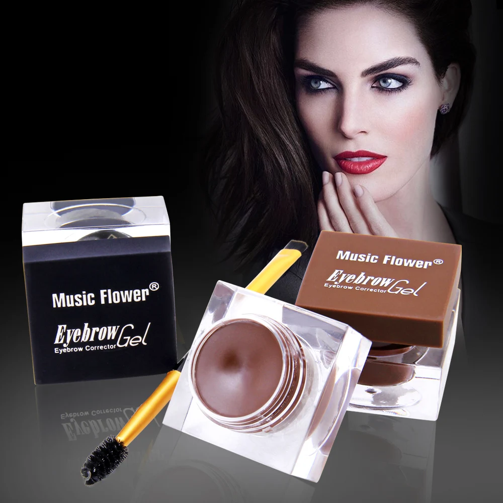 

Music Flower Multifunction Eyebrow Makeup Kit Eye Brow Gel & Eyeliner Gel & Mascara With Double ended Shaping Brush Eye Liner