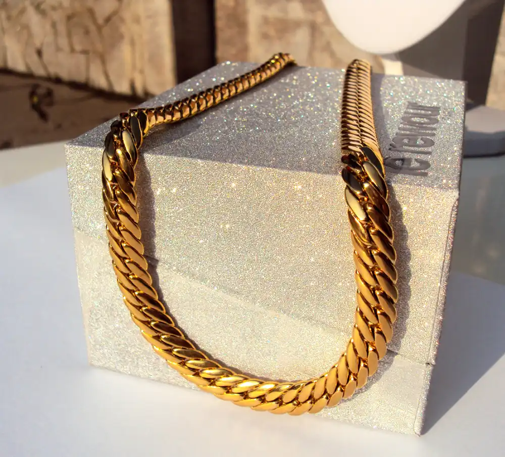 para Hiphop Punk Hombre Mujer Toyssa Cadena en Oro de 18 Kilates 2 Cadena Chapado de Oro con Collar de Colgante de Signo de D/ólar Collar y 2 Cadena de Cord/ón