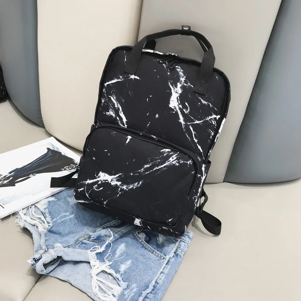 backpack travel Women Marble Pattern Large Capacity Bags Package Shoulder Bags backpack school student bag backpacks Ju17