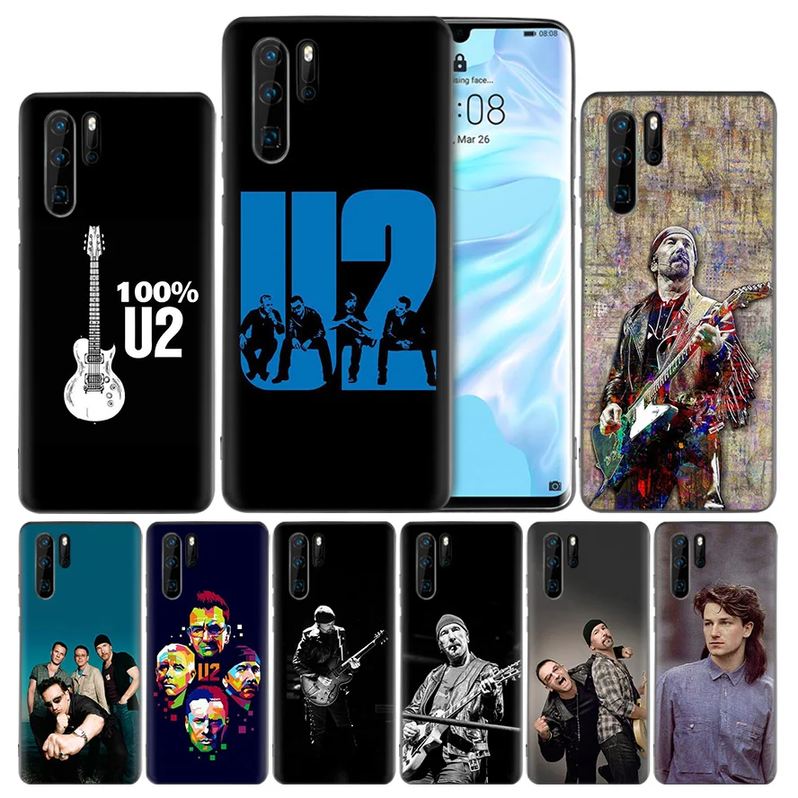 

U2 Bono The Edge Black Soft Silicone Case Cover for Huawei Mate 20 10 P30 P20 P10 Lite Pro P Smart Plus 2019 Enjoy 9S 9E Nova 4E
