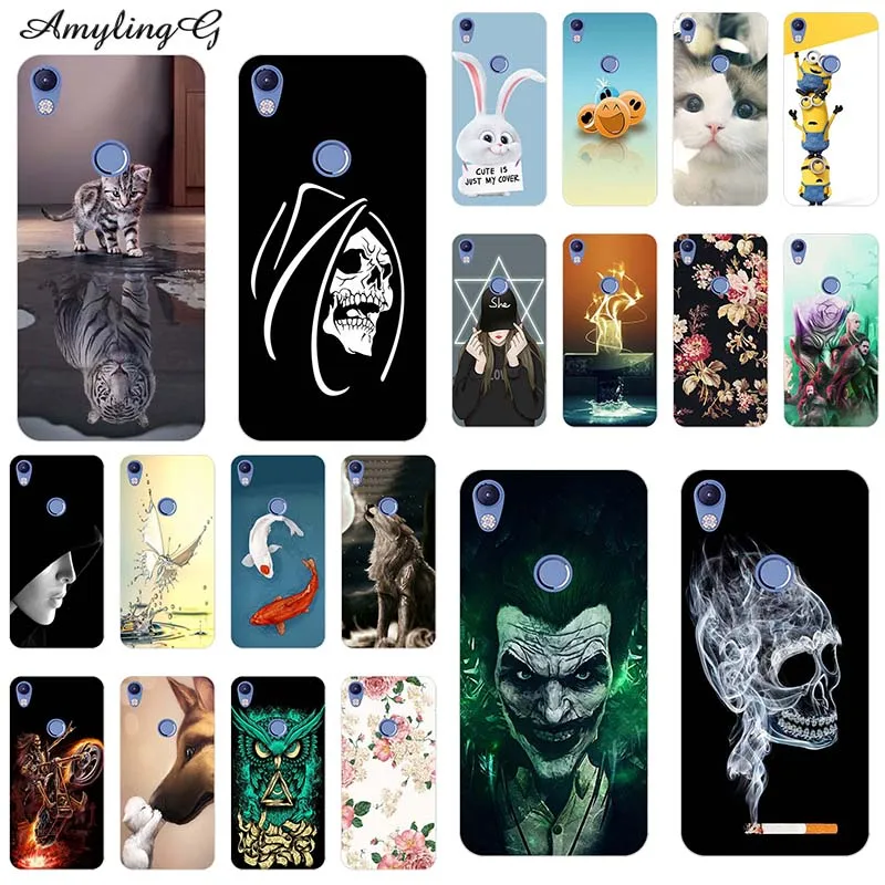 

Soft Silicone Phone Case For Tecno Spark 2 KA7 6.0" Case Print Rose Wolf Cute Patterned Cover Silicon TPU Back Shell Fundas Para
