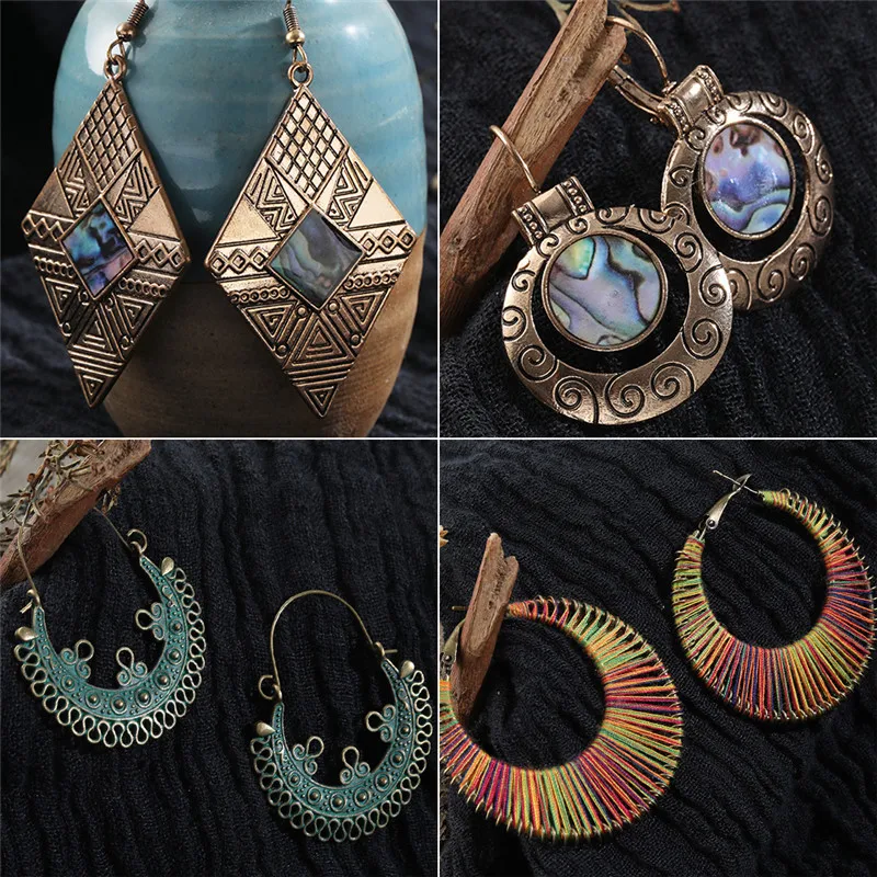 

New Sea Abalone Shell Earrings Gold Silver Statement Earrings For Women Colorful Weddings Party Irregular Geometric Jewelry Gift
